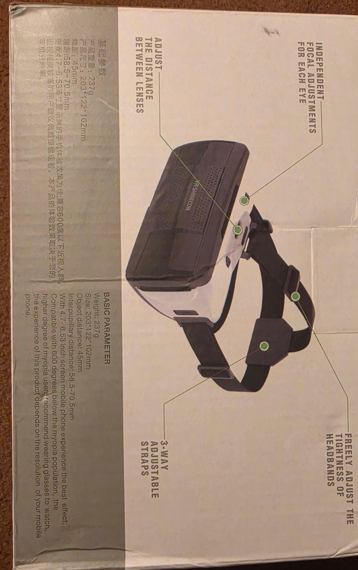 VR Shinecon Virtual Reality Glasses Headset